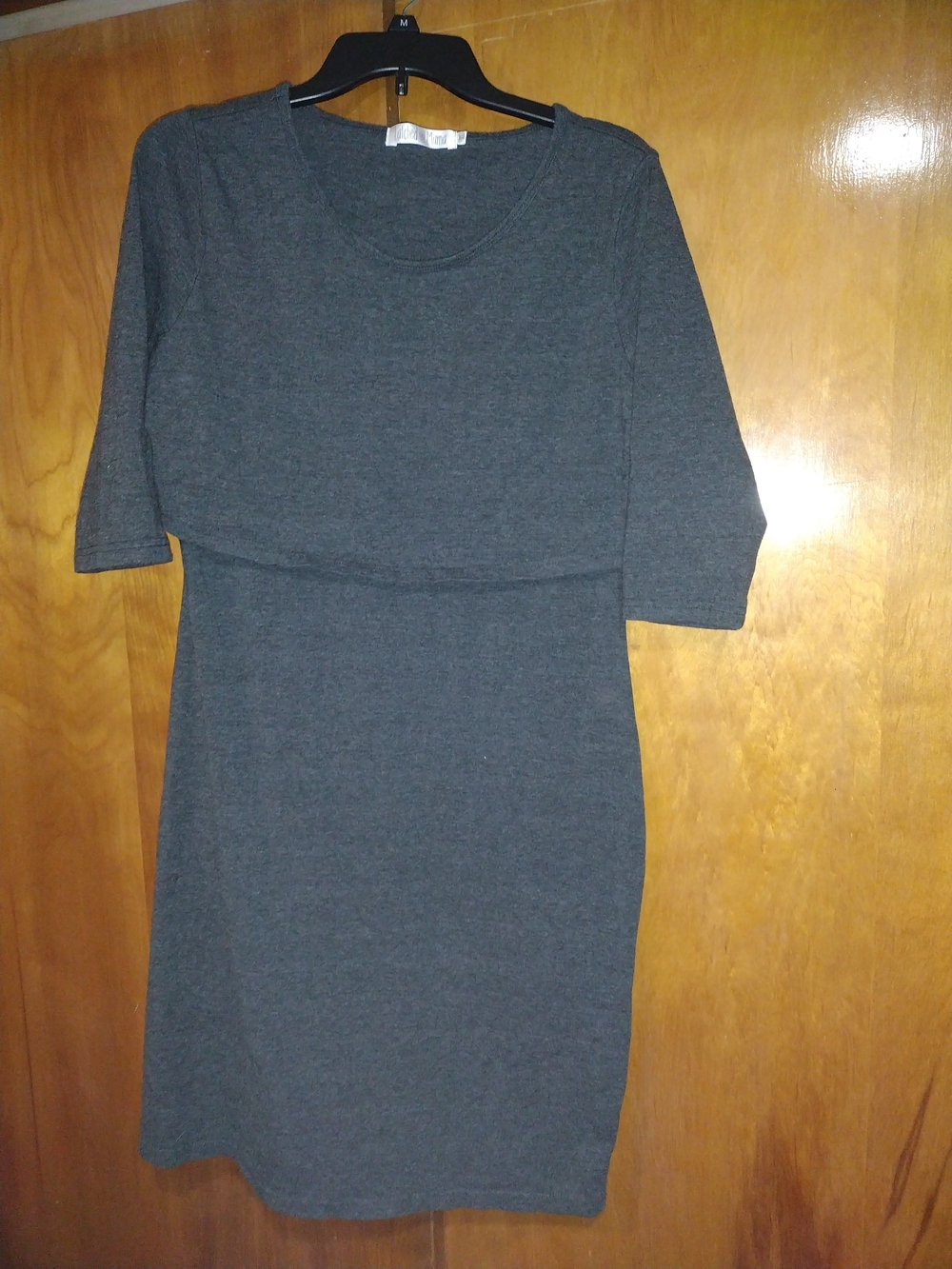 Classic Women's Gray Knit Dress - Comfortable Everyday Style